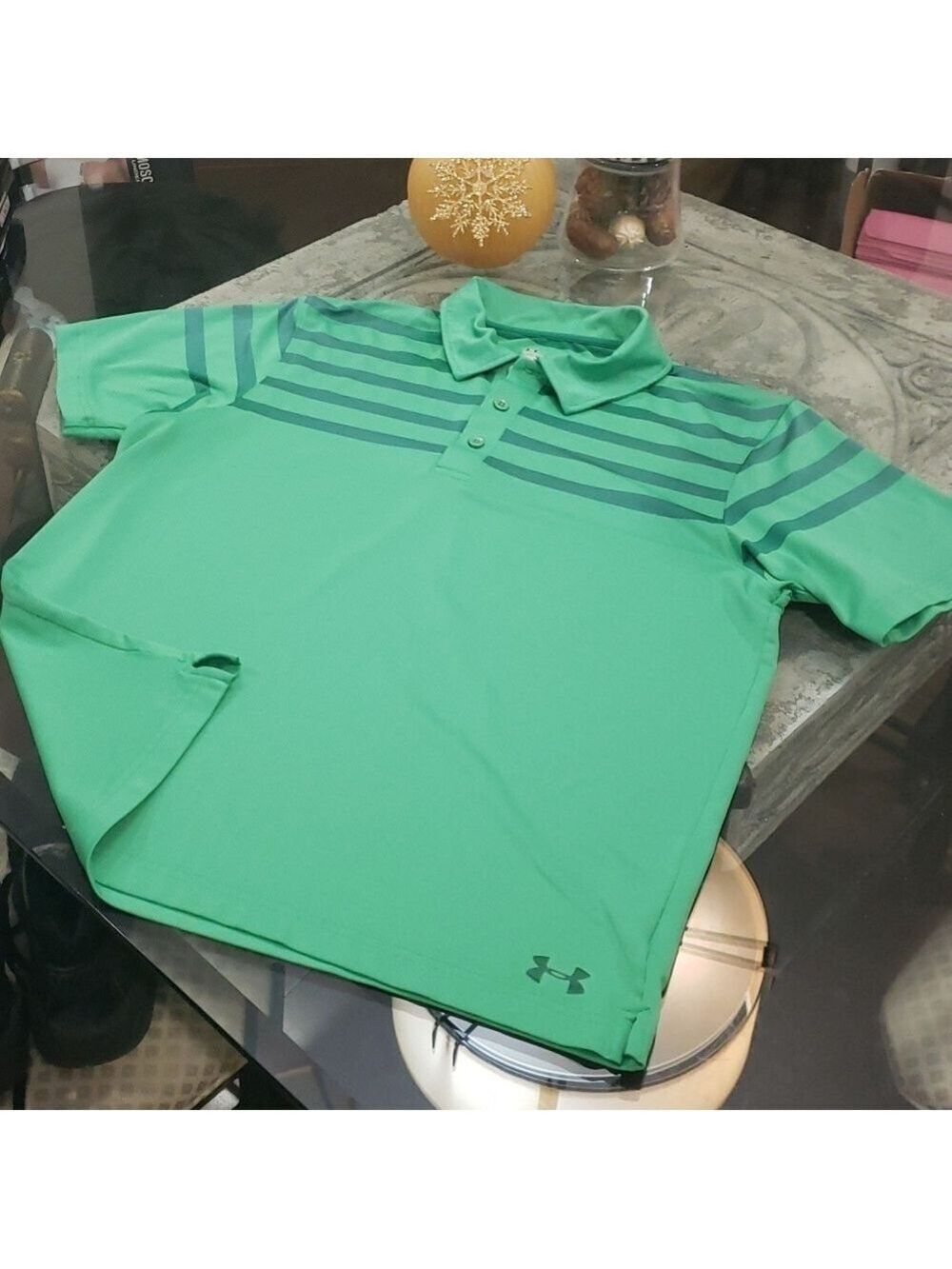 UNDER ARMOUR HEATGEAR MENS POLO SHIRT LARGE LIKE NEW
